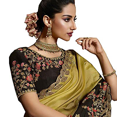 Embrace Elegance and Tradition with the SKY VIEW FASHION Indian Traditional Party Wedding Designer Multicolor Embroidered Dolla Silk Saree