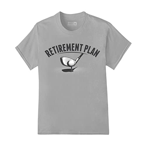 SHOUT ABOUT Retirement Golf T-Shirt Grey