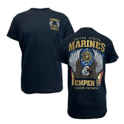 Products Armed Forces Gear Men's Gold Marines Eagle T-Shirt