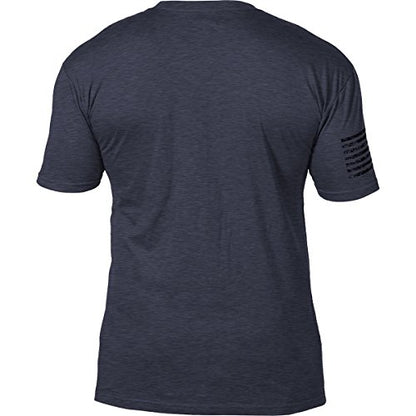 7.62 Design US Navy Distressed Patriotic Mens T Shirt Heather Navy