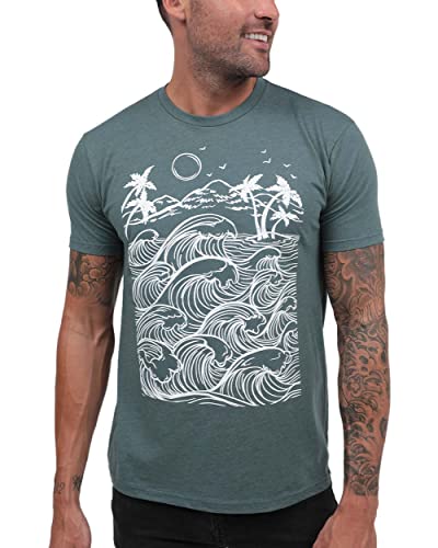 INTO THE AM Raging Sea Mens Graphic Tee - Cool  T Shirts