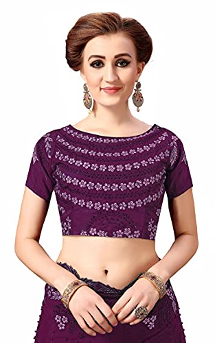 Nivah Fashion Women's Net Embroidery Saree with Blouse Piece