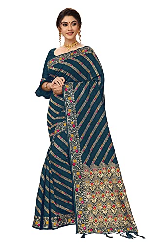 Nivah Fashion Women's Banarasi Art Silk Saree with Blouse Piece