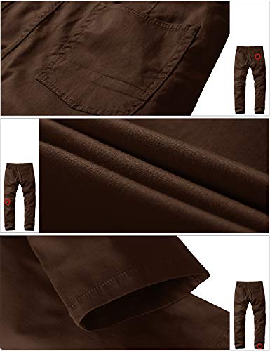 Match Mens Slim-Tapered Flat-Front Casual Pants