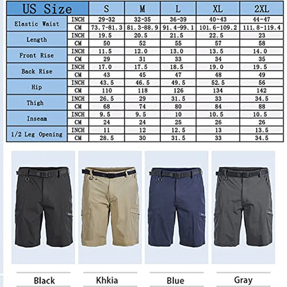 Mens Hiking Stretch Shorts, Quick Dry Outdoor Cargo Tactical Shorts wi –  Big Shop 4U