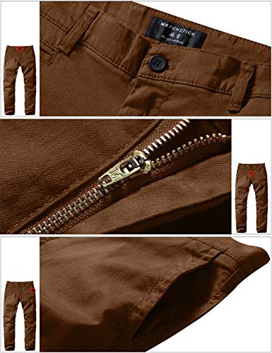 Match Mens Slim-Tapered Flat-Front Casual Pants